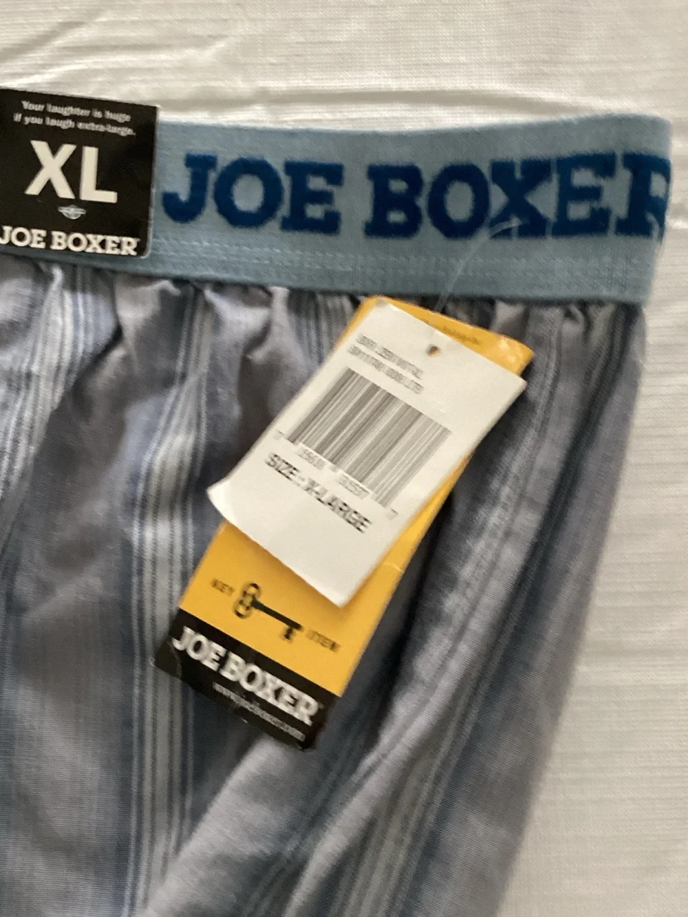 Joe Boxer Blue & Gray Striped Men's Boxers Size XL